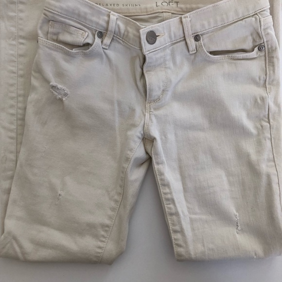 Loft Distressed Relaxed-Skinny Jeans (petite) - Picture 2 of 7